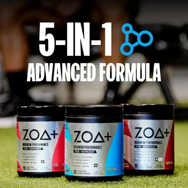 ZOA+ Zero Sugar Pre Workout Powder, Cherry Lime - Image 2